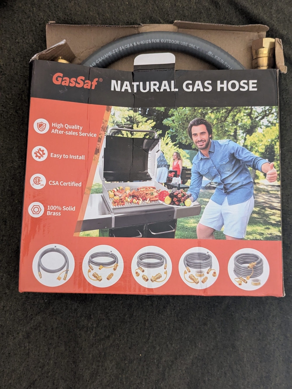 adidas Natural Gas Hose - Black and Orange Packaging